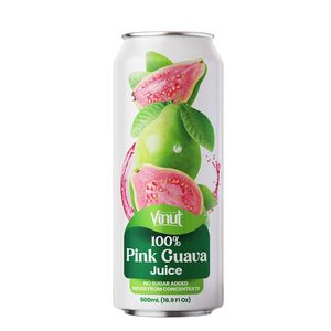 500ml 100% Usine de jus de fruits de goyave rose Marque OEM Haute qualité Sans sucres ajoutés Jamais de concentré Extracteur de jus - Product Image 1