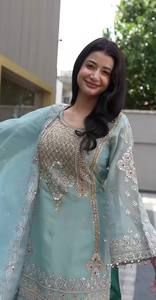 <b>Presenting</b> New Women's Designer Party Wear Heavy Faux Georgette Top-Plazzo Dupatta Embroidery Work Stretchable Reversible Quick - Product Image 2