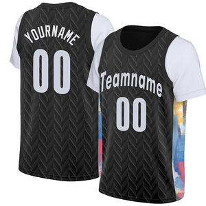 Conjunto de Camiseta de Baloncesto Personalizada Roja, Negra y Blanca, Sublimada, Sin Mangas, Unisex, para Adultos, Todas las Temporadas, Transpirable, de Malla, Absorbe la Humedad - Product Image 5