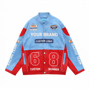 Chaqueta de Carreras Personalizada, Chaqueta Bomber con Logotipo de Equipo, Chaqueta Varsity de Estilo Deportivo Vintage - Product Image 6