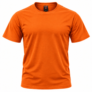 เสื้อยืดคอกลมแขนสั้นผ้าฝ้ายเรียบสำหรับผู้ชายแบบ OEM สั่งทำได้ - Product Image 3