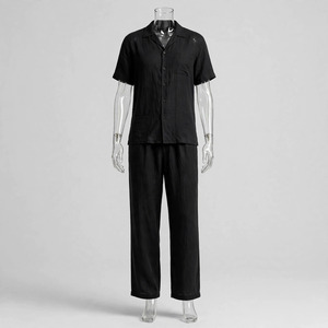Survêtements grande taille pour hommes, 2 pièces, style streetwear Y2K, polyester/coton respirant, léger, élastique, été - Product Image 2
