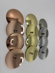 <b>Copper</b> Gold Silver <b>Screw</b> Back Engraved Silver-Plated Conchos Decorative Leathercraft Hardware for Belts Saddles Bags Hats - Product Image 2