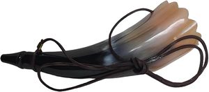 Corneta de Cuerno de Buey Vikinga Nórdica Hecha a Mano, Corneta Medieval para Sonidos de Toro, Corneta de Vaca Pulida y Portátil para Tocar - Product Image 5