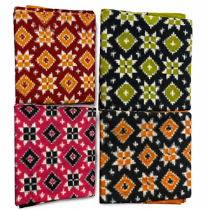 Tissu en coton léger Premium Telia Rumal Double Ikat à motif ethnique tissé pour vêtements, rideaux et ameublement - Product Image 3
