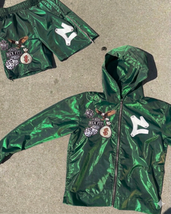 Casual Loose Fit <b>Women</b> Shorts Set Solid Color Zipper <b>Jacket</b> Two Piece Sports Tracksuit Outdoor Running Set - Product Image 5