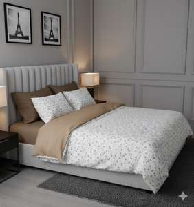 Juego de Ropa de Cama Premium de 3 Piezas, Sábana Plana Moderna de Poliéster, 2 Fundas de Almohada, Suave, Duradera, Resistente a las Arrugas y a la Decoloración - Product Image 1