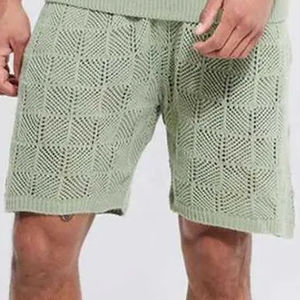 Ensemble deux pièces décontracté homme en tissu polyester uni, t-shirt à manches courtes et short, collection été, personnalisable, vente en gros - Product Image 4