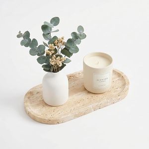 Trusted Manufacturer Luxury Marble <b>Vanity</b> Tray For Bathroom Counter Perfume Cosmetics Jewelry And Skincare Product Organization - Product Image 5