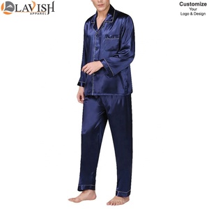 <b>Men's</b> 100% Silk Satin <b>Pajama</b> Set-Quick Dry Breathable Plus Size <b>Sexy</b> Soft Cozy Sleepwear Nightgown Casual Lounge Wear - Product Image 4