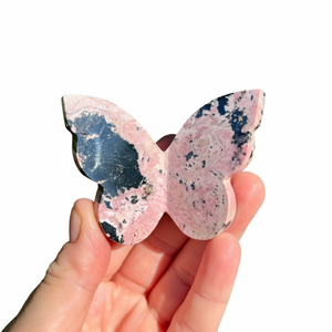 Mariposa voladora de cristal de alta calidad con alas de rodonita, mariposa tallada en 3D con piedra curativa y cristal para decoración del hogar, mayorista de cristales. - Product Image 3