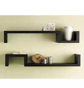 Mid Century Modern Geometric Round Wood Floating <b>Shelf</b> Circular Wall Mounted Multi Tier Display Rack Solid Timber Bookshelf - Product Image 2