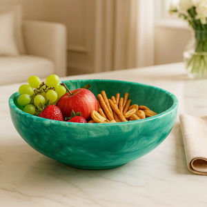 Bol de service moderne en résine époxy pour une mise en scène de table contemporaine, rehaussant le repas avec une expression créative - Product Image 1