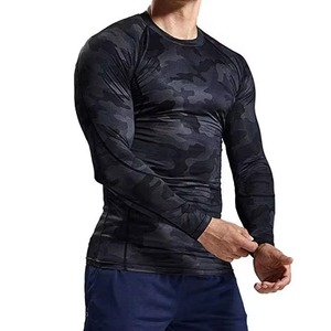 T-shirt de fitness pour homme à manches longues, camouflage, anti-UV, séchage rapide, respirant, écologique, 100 % polyester, avec coutures invisibles - Product Image 2