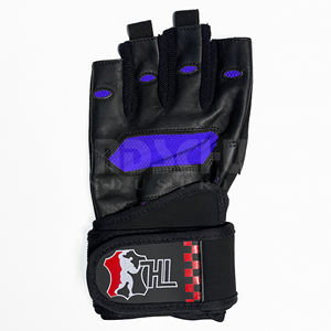 Gants de sport respirants pour hommes et femmes, pour entraînement, tractions, musculation, en PU, demi-doigts, avec support de poignet réglable - Product Image 5