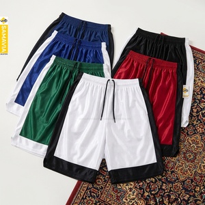 SAMAVIA Customizable Team/Logo Men's Quick Dry Anti-UV Anti-Bacterial Breathable Basketball Shorts White Black Blocked Sport - Product Image 5