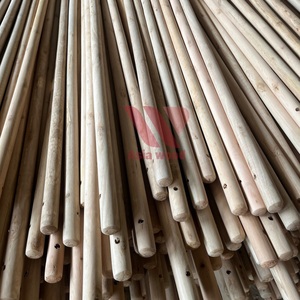 Wooden Broom Handle From Viet Nam, Mop Sticks Wood, Natural Eucalyptus Wooden Broomstick Broom and Dustpan Set with Long Handle - Product Image 1