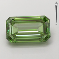 Diamant de laboratoire certifié IGI 5,00 CT taille émeraude, couleur vert vif fantaisie, clarté VS1, pour la fabrication de bijoux 743560388 ROYAL GEMS