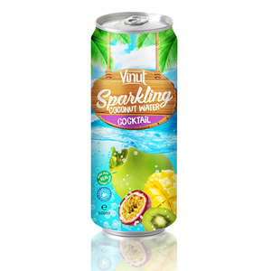 500ml Canned Real Sparkling Coconut Water with Cocktail Juice - Product Image 3