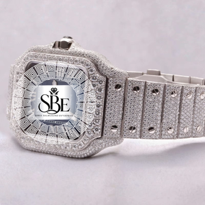 Reloj de Moissanita con Incrustaciones de Diamantes de Imitación, Estilo Hip Hop, Calidad de Exportación, para Ropa Urbana, Eventos Musicales y Fiestas, Disponible a un Precio Accesible - Product Image 2
