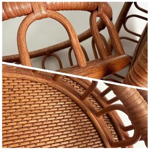ถาดหวายทรงกลมทำมือ-REHMAN CRAFT ถาดเสิร์ฟผลไม้แบบสาน ดีไซน์โค้งเปิด ตกแต่งโต๊ะอาหาร เกรดสำหรับอาหาร พับเก็บได้ - Product Image 6