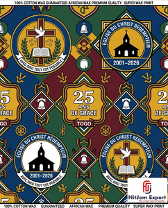 African Wax Print Fabric Manufacturer Church Anniversary Convention Uniform Celebration Fundraising Fabric Service - Product Image 2