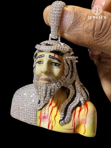 Nouvel Arrivage Pendentif Cartoon Iced Out entièrement serti de diamants, Bijou Hip Hop, Pièce d'exception de fournisseur indien, Meilleur prix disponible - Product Image 2