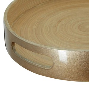Elegant Bamboo Serving Tray with Handles Lacquered Finish Multi-Function Easy Clean Household Use Storage Tray Made in Vietnam - Product Image 5