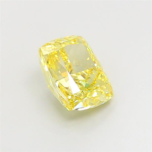 เพชรเม็ดเดี่ยวทรงคุชชั่นสีเหลืองสดใส ประดับด้วยความหรูหราสง่างามสำหรับงานออกแบบเครื่องประดับชั้นสูง ได้รับการรับรองว่าเป็นเพชรที่เพาะเลี้ยงในห้องปฏิบัติการด้วยวิธี CVD - Product Image 4