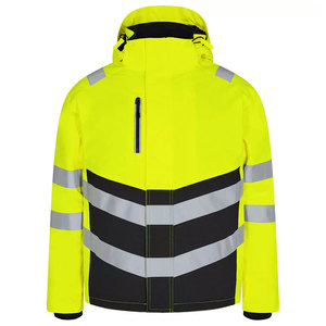 Veste de sécurité hivernale haute visibilité, imperméable, pour travaux industriels et de construction, vêtements de travail chauds, coupe-vent, veste de sécurité - Product Image 1