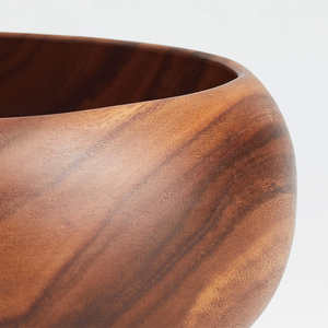 Bol à salade en bois d'acacia de 14 pouces, grand bol de service en bois incassable, polyvalent pour les salades, les pâtes, les fruits - Product Image 2