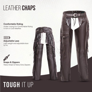 Low MOQ Full Leather <b>Chaps</b> Soft Touch Full Leather <b>Chaps</b> Featuring Durable Construction And Classic Appeal - Product Image 2