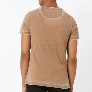 T-shirts décontractés pour hommes en coton délavé, respirants, tenue d'été, style tendance, design moderne, nouvelle collection, toucher doux - Product Image 3
