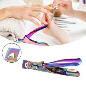 กรรไกรตัดเล็บมืออาชีพใบมีดโค้งสแตนเลส ตัดเล็บอะคริลิค - Product Image 5