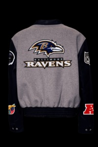 เสื้อแจ็คเก็ตวาร์ซิตี้ บัลติมอร์ เรเวน วูลแอนด์เลเธอร์ สีเทา-ดำ - Product Image 2