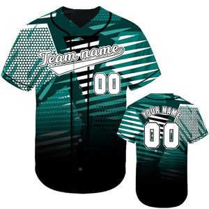 Camiseta de Béisbol con Estampado Tropical Personalizado, Unisex, Manga Corta, Poliéster que Absorbe la Humedad, Impresión por Transferencia de Calor con Nombre del Equipo, para Verano - Product Image 6