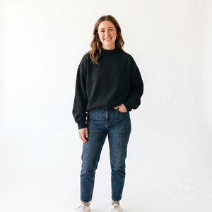 Women's Long-Sleeved Pullover Sports Hoodie <b>Mock</b> <b>Neck</b> Sweatshirt with Fleece <b>Top</b> Customized Logo Printing - Product Image 1