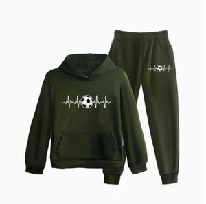 Ensemble de sweat-shirts à capuche décontractés en coton 100% doublé polaire, écologiques, confortables, légers, respirants, longueur intégrale, pour homme, automne - Product Image 2