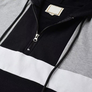 Sweat à capuche demi-zip pour homme, dernier design, 100% coton, imprimé brodé, grande taille, bonne qualité, prix raisonnable, best-seller - Product Image 6