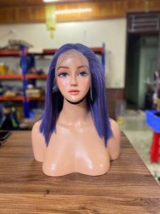 Perruque Bob Perruque Bonestraight 10 ''Extensions de cheveux humains vietnamiens bruts Perruques frontales non traitées alignées sur les cuticules colorées - Product Image 5