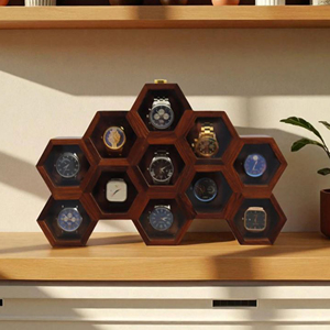 Caja de Almacenamiento de Relojes de Madera Personalizada, Organizador de Relojes de Madera con Cojines de Terciopelo Premium, Caja de Colección de Relojes de Madera - Product Image 2