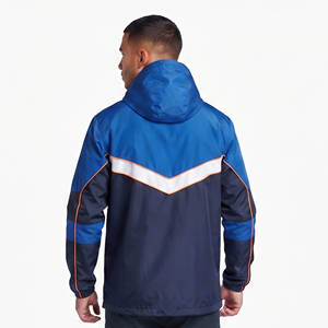 Veste coupe-vent à capuche pour homme, veste coupe-vent imperméable pour homme, poches zippées pour homme, coupe-vent - Product Image 2