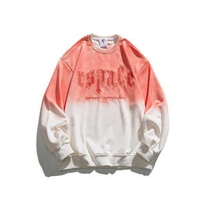 Sudadera con Capucha de Algodón 100% para Parejas, Estampado de Letras y Bordado con Combinación de Colores Degradados Lavados, Colección Otoño 2025 - Product Image 6