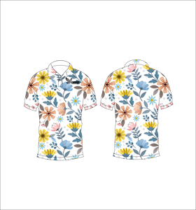 <b>Mens</b> Floral Print Polo <b>Shirt</b> Short Sleeve Casual Summer Golf Polo Lightweight <b>Collared</b> Fashion <b>Shirt</b> - Product Image 4