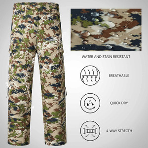 OEM Custom Unisex <b>Camouflage</b> Hunting Pants Waterproof Ripstop Polyester Outdoor Cargo Workwear Trousers Multi Pocket - Product Image 6