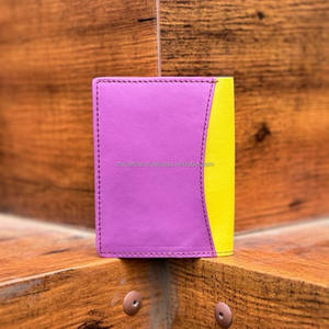 Nouveau élégant fabriqué à la main en cuir recyclé ATM couverture Boho Western unisexe durable Multi cuir classique porte-cartes étuis - Product Image 2