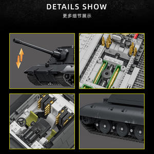 Nuevo 97019, 1883 Piezas, MOC, Bloques de Construcción de Tanque Pesado Militar E-100 de la Segunda Guerra Mundial, Ladrillos de Montaje, Juguetes para Niños, Set de Regalo de Cumpleaños - Product Image 2
