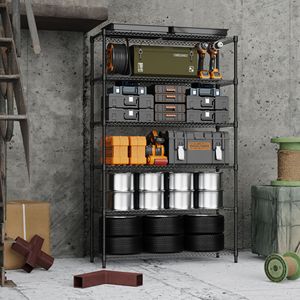 Scaffale Metallico a 6 Ripiani con Capacità di Carico di 950 kg, Unità di Stoccaggio Regolabile per Garage - Product Image 3