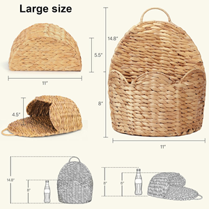 Wholesale Water Hyacinth Wall Hanging <b>Basket</b>, Water Hyacinth Hanging <b>Basket</b>, Decorative Flower <b>Basket</b> For Indoor From Vietnam - Product Image 2