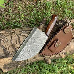 Cuchillo de Cocina de Acero de Damasco Hecho a Mano, Cuchillo Profesional para Cortar Carne, Cuchillo de Carnicero Afilado como una Navaja, Logotipo Personalizado OEM Disponible - Product Image 2